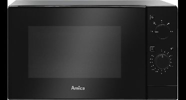 Amica AMMF20M1B - Vrijstaande Magnetron - 20L - 700W - 5 Vermogensniveaus - Draaiplateau 25,5 cm - Zwart