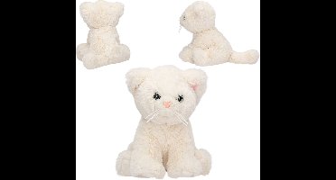 Depesche - TOPModel knuffel kat - wit 16 cm