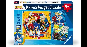 Ravensburger puzzel 3 puzzels - Sonic Abenteuer - 49 stukjes.
