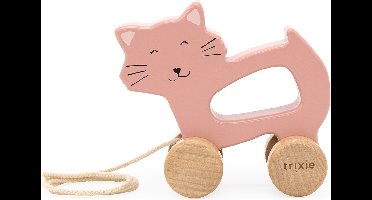 Trixie Houten Trekspeeltje - Mrs. Cat - Voor de eerste stapjes - Babyspeelgoed - Voor Jongens & Meisjes - Kat