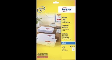 Avery J8162-10 adresetiketten ft 99,1 x 33,9 mm (b x h), 160 etiketten, wit 10 stuks