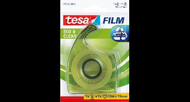 Plakband handdispenser tesafilm® Eco & Clear 33mx19mm transparant blister | 7 stuks