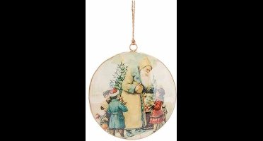 Hanger - vintage - Bal kersttafereel- ijzer