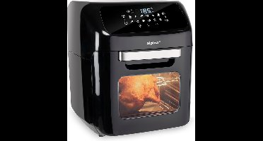 alpina Airfryer Oven XXXL - Heteluchtfriteuse 12L - Air Fyer 8 Personen en Meer - Heteluchtoven met Digitaal Display - Incl. Accessoires - Rotisserie Spit en Spitvork