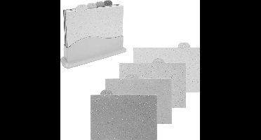 ApexArte® Snijplankenset met Houder - Snijplank - Extra Stevig - Grijs