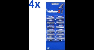 Gillette - 2 - Wegwerpscheermesjes - Voor een Comfortabele Scheerervaring - 4x 12 Stuks - Voordeelverpakking