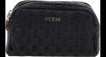 GUESS Utensil zak Double Zip Black Zwart