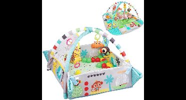 ApexArte® Baby Speelkleed Met Boog - Babyspeelgoed 0 Jaar - Kinderspeelgoed 1 Jaar - Speelmat - Babygym met Ligkussen