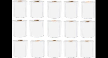 Label Tape Geschikt voor Zebra label 102 x 76 mm 800264-305 | Wit - 930 Etiketten per Rol - 15 stuks - Geschikt voor: ZD420D A300 DA402 GK420D ZT220 (T)LP 2742 Z4M Plus ZT200 (T)LP 3842 ZT230 (T)LP 2844 GK420T ZD220