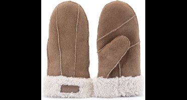 Warmbat Mitten Women Lammy patchwork Dames Wanten - Mud