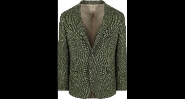 Suitable Birds Eye Colbert Merinowol Groen blazer