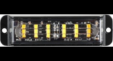 LED bumper flitser - Oranje - 6 LED - R10/R65 - 13cm