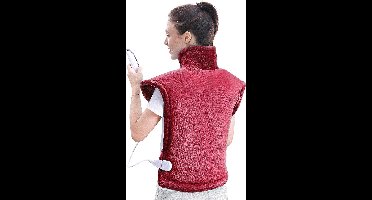 Verwarmingskussen voor rug, schouders, nek, 60 x 90 cm, met 5 temperatuurniveaus, elektrisch warmtekussen met automatische uitschakeling en oververhittingsbeveiliging, machinewasbaar, rugwarmer