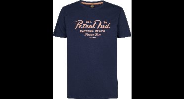 Petrol Industries - Heren Artwork T-shirt Tropicside - Blauw - Maat S