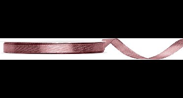 Satijn lint 6mm breed donker dusty roze , rol 25 meter - hobbylint - sierlint - cadeaulint - satin ribbon