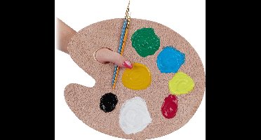 *** 1x Houten schilder palet 20 x 30 cm - Verfpalet - Verf mengen houten schilderspalet met duim gat - Schilder - Heble®***