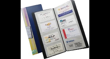 EXXO-HFP #24468 - Visitekaartmap - Zwart - 240 kaarten - 273x120mm - 1 Stuks