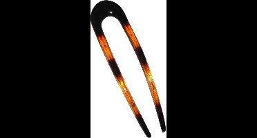 Haarpin U-vorm donkerbruin - lengte 13 cm / breedte 3,5 cm