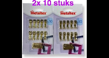 Metaltex Schilderijhaken Met Nagel 4 Cm Staal Goud 10 Stuks