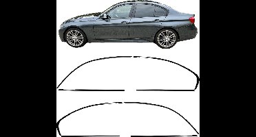 Shadowline Trim voor BMW F30 - raam sierlijsten hoogglans zwart