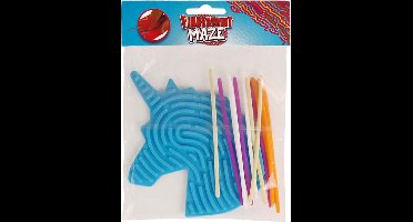Vingerafdruk doolhof educatief speelgoed regenboog met sticks 18,5 cm.
