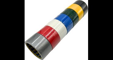 Verlofix Duct Tape - 7 rollen - 50 mm Breed - Rol van 10 Meter - Plakband - Grote Kleefkracht - Zeer Sterk - Waterdichte tape - Combipack - Multicolor