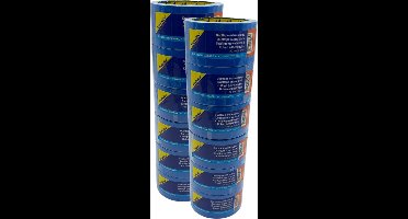 Verlofix Duct Tape - 12 rollen - 50 mm Breed - Rol van 10 Meter - Plakband - Grote Kleefkracht - Zeer Sterk - Waterdichte tape - Blauw