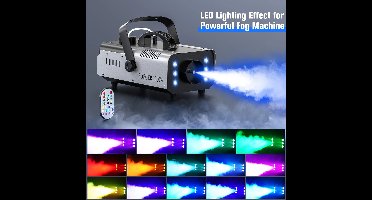 Zolara Rookmachine - met LED - Geïntegreerde podiumverlichting - Krachtige rookproductie - Rook machine - Feestartikelen - 1200W - DJ -