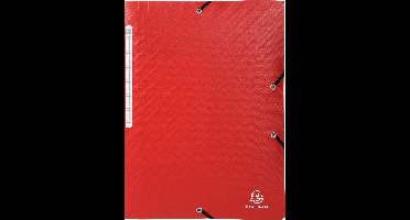 Exacompta 50x Elastomap met 3 kleppen -A4 - PP Opak - Rood - 55085E