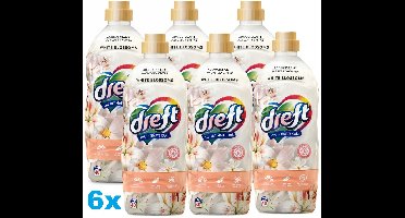 Dreft Wasverzachter White Blossoms – 6 x 1L – Ultra Care – Langdurige Frisheid & Zachtheid – 6 x 40 Wasbeuren – 6 Stuks