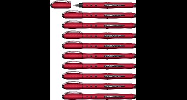 STABILO worker+ - Rollerball 0.5 mm - NatureCOLORS Wildflower - Bordeaux - Doos 10 stuks