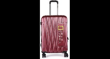 National Geographic Harde Koffer / Trolley / Reiskoffer - 67 cm (Medium) - Canyon - Burgundy - Burgundy / Medium