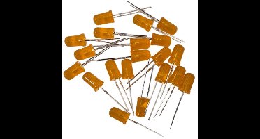 20 stuks 5mm oranje LED diodes 3v 20mA- ronde verlichting voor elektronica - doe-het-zelf LED lampjes - knutsellampjes - 20 oranje LED diodes