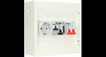 EMAT PV-verdeler B16 groep met B16 alamat, WCD, hoofdschakelaar en kWh meter (PV0010)