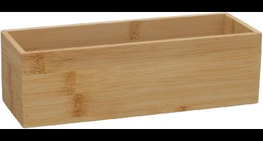 Gerimport Lade bakjes organiseer set - 8x delig - bamboe hout - opbergsysteem - 46 x 53 cm - opbergen - sorteren - lade verdelers