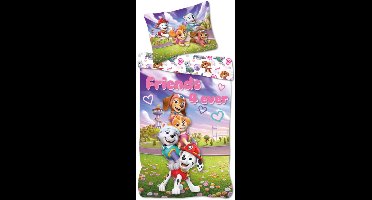 Paw Patrol Friends 4 Ever dekbedovertrek 140 x 200 cm - 70 x 90 cm Katoen