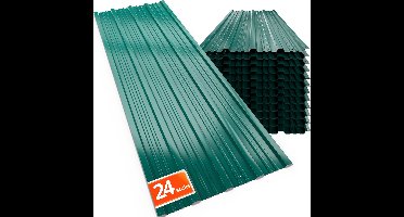Gardebruk Dakplaten – Set van 24 Verzinkt Staal 129x46cm – Groen