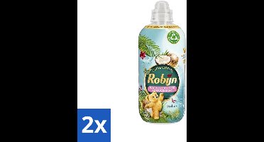 2 x Robijn Collections - Wasverzachter - Kokos - 1,25L - 50 Wasbeurten - Wasverzachter - Kokosgeur - Zachte Was - Frisse Was - Wasverzachter 1.25L