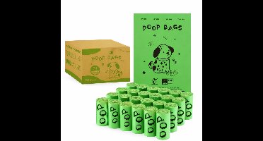 150 Biologisch Afbreekbare Hondenpoepzakjes met Lavendelgeur – Sterk & Lekvrij – Incl. Gratis Dispenser in Botvorm – Groen of Zwart – 10 Rollen