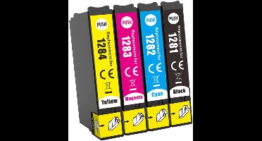 Voordeelset - Vervanger voor Epson T 1285 Zwart, Cyaan, Magenta, Yellow XL