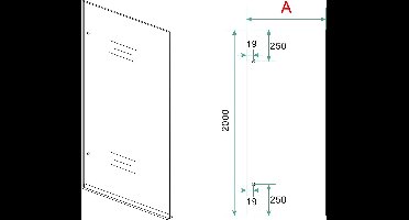 Less inloopdouche 900 x 2000 x 8 mm nano rookglas/geborsteld brons koper