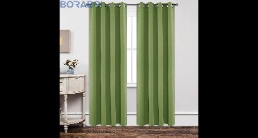 Verduisteringsgordijnen - Groen - 200x140 cm - Polyester