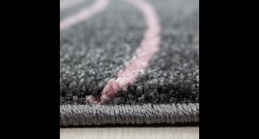 Vloerkleed - Happy Stars - Rond - Roze