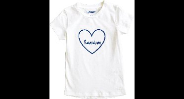 Meisjes T-shirt Sienna Heart Magic UV White maat 104
