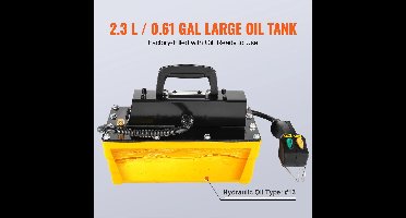 Zolara 10.000 PSI Luchthydraulische Pomp - Krachtige Industriële Hydraulische Power - Zware Klussen - Geel/Zwart