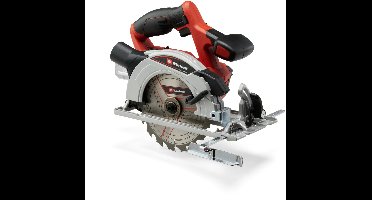 Einhell Accu Cirkelzaag TE-CS 18/165-1 Li Solo - Power X-Change - 18 V/Li-ion - 4.200 t/min - Ø165x20 mm/18 T - Max. Zaagdiepte: 90°/45°: 54/35 mm - Excl. accu en lader