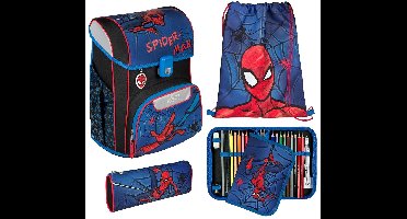 Scooli schooltas EasyStart Schulranzen-Set 5-delig Spider - Man blauw zwart