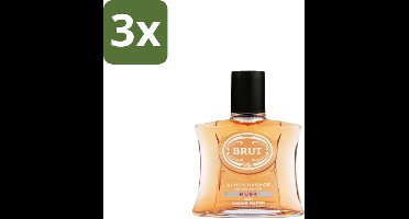 3 x Brut – Aftershave Lotion – Musk – 100 ml - Aftershave Musk - Aftershave Lotion - Heren Aftershave - Klassieker Aftershave - Amber Geur