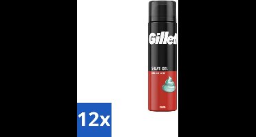 12 x Gillette – Scheergel – Classic – 200 ml - Scheergel - Gevoelige Huid - Scheren - Scherpen - Comfort