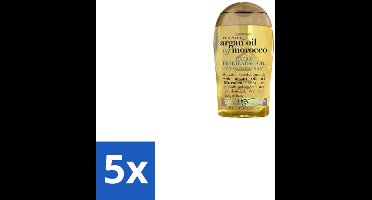5 x OGX – Haarolie – Argan Oil of Morocco Extra Penetrating – Verzorgend - Haarolie - Arganolie - Herstelhaar - Droog Haar - Beschadigd Haar